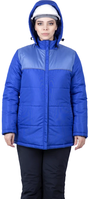 Куртка ЗИМУШКА НЕО зимняя, василёк, женская