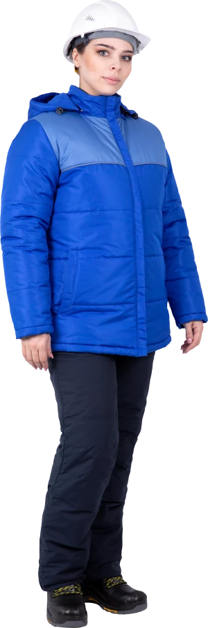 Куртка ЗИМУШКА НЕО зимняя, василёк, женская