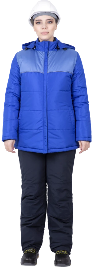Куртка ЗИМУШКА НЕО зимняя, василёк, женская