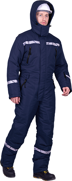 Комбинезон мужской ПИЛОТ от пониженных температур, механических воздействи и ОПЗ, цв. синий Ком 017