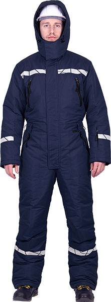 Комбинезон мужской ПИЛОТ от пониженных температур, механических воздействи и ОПЗ, цв. синий Ком 017
