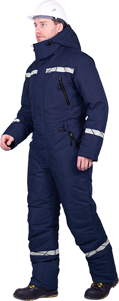 Комбинезон мужской ПИЛОТ от пониженных температур, механических воздействи и ОПЗ, цв. синий Ком 017