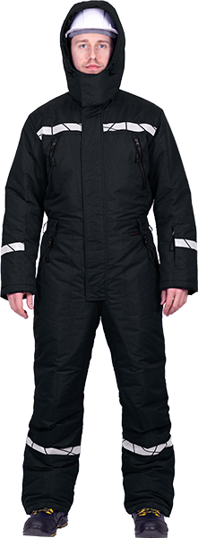 Комбинезон мужской ПИЛОТ от пониженных температур, механических воздействи и ОПЗ, цв. черный
