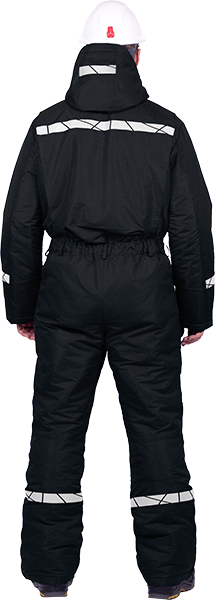 Комбинезон мужской ПИЛОТ от пониженных температур, механических воздействи и ОПЗ, цв. черный Ком 018