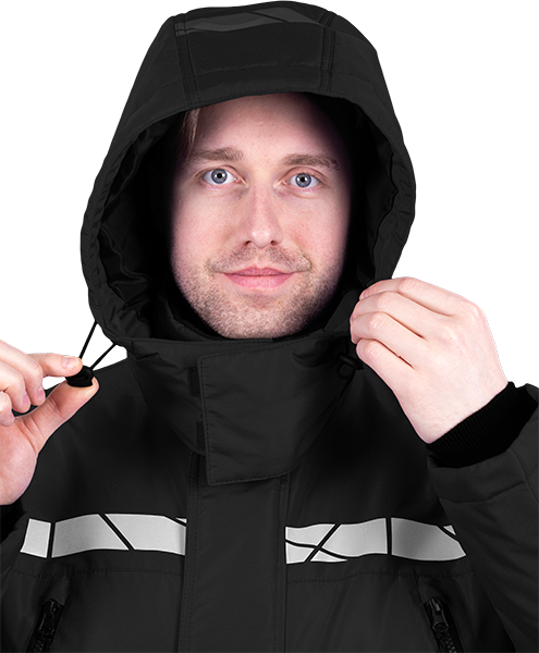 Комбинезон мужской ПИЛОТ от пониженных температур, механических воздействи и ОПЗ, цв. черный Ком 018