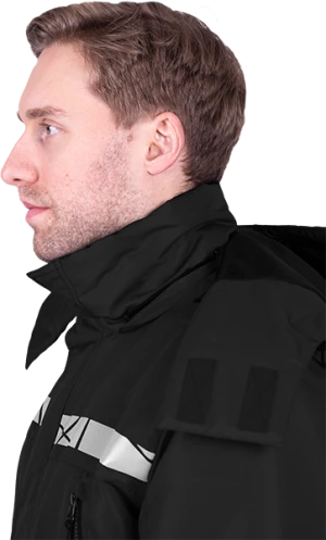 Комбинезон мужской ПИЛОТ от пониженных температур, механических воздействи и ОПЗ, цв. черный Ком 018