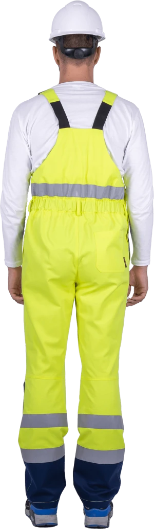 Костюм мужской РЕФЛЕКТ-1 сигнальный, от механических воздействий и ОПЗ (куртка, полукомбинезон), флуоресцентный желтый/синий Кос 751