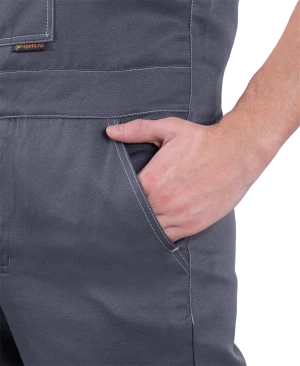 Костюм РОУД летний, серый-красный (Куртка+полукомбинезон) Кос 451