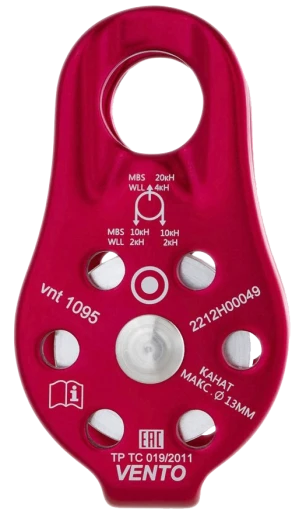 Блок-ролик одинарный СПАСАТЕЛЬ (дюраль) (vnt 1095) Поя 724