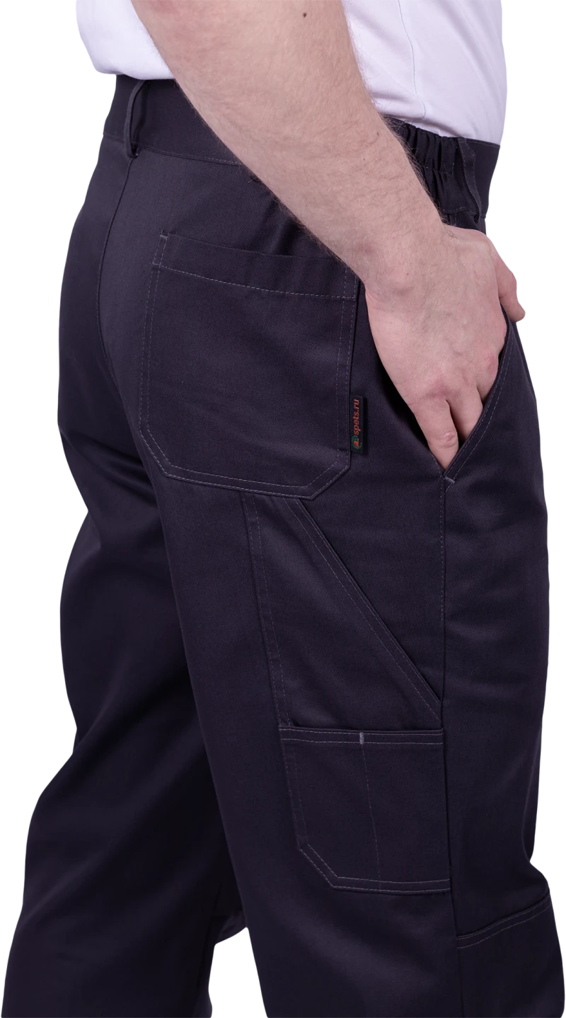 Брюки мужские СТРОНГ от механических воздействий и ОПЗ, цв. темно-серый Брю 048