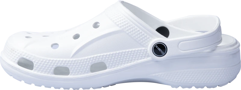 Туфли летние ЭВА (сабо) с перфорацией, с ремешком (белые) (КЭ010-02/КЭ020-02) Саб 519