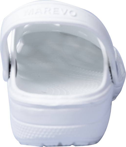 Туфли летние ЭВА (сабо) с перфорацией, с ремешком (белые) (КЭ010-02/КЭ020-02) Саб 519