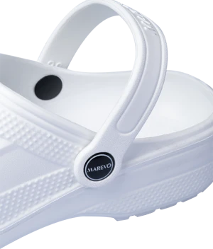 Туфли летние ЭВА (сабо) с перфорацией, с ремешком (белые) (КЭ010-02/КЭ020-02) Саб 519