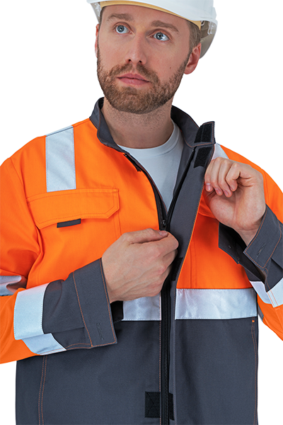 Костюм РЕФЛЕКТ-2, Со - 3-ий класс защиты, флуоресцентный оранжевый-серый Кос 772