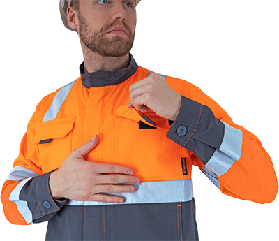 Костюм РЕФЛЕКТ-2, Со - 3-ий класс защиты, флуоресцентный оранжевый-серый Кос 772