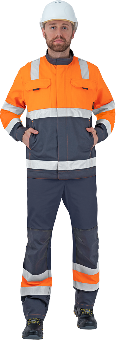 Костюм РЕФЛЕКТ-2, Со - 3-ий класс защиты, флуоресцентный оранжевый-серый Кос 772