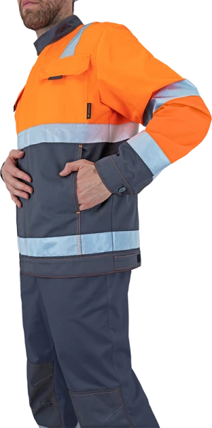 Костюм РЕФЛЕКТ-2, Со - 3-ий класс защиты, флуоресцентный оранжевый-серый Кос 772