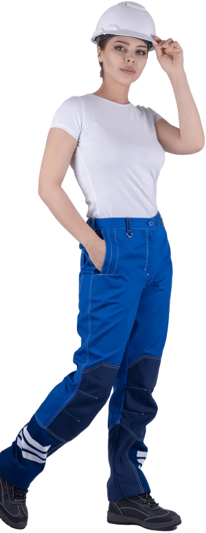 Брюки женские ЭДВАНС от механических воздействий и ОПЗ, василек/синий Брю 621.1