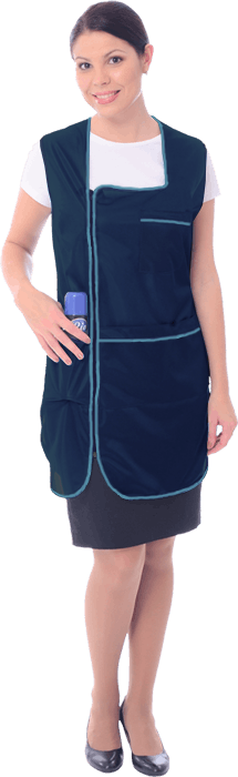 Халат ЗОЛУШКА нейлоновый, т/синий, на молнии Хал 819.04