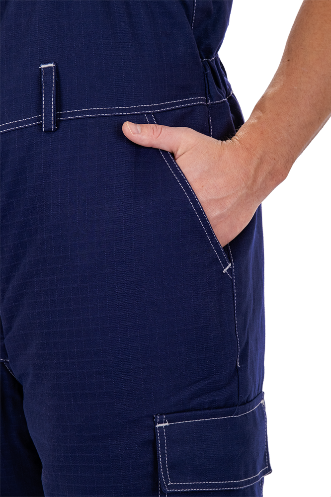 Костюм мужской МЕГАСТАТОЙЛ зимний от нефтепродуктов, кратковременного воздействия пламени, статического электричества, темно-синий/серый/оранж Кос 700