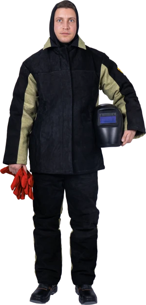 Костюм сварщика комбинированный спилок/брезент утепленный, 2.6 0015