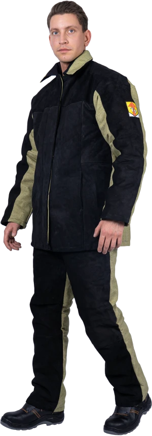Костюм сварщика комбинированный спилок/брезент утепленный, 2.6 0015