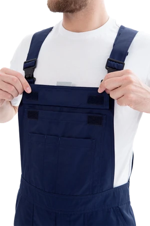 Костюм мужской ТЕХНИК 2 от механических воздействий и ОПЗ (куртка, полукомбинезон), темно-синий/серый Кос 099