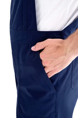 Костюм мужской ТЕХНИК 2 от механических воздействий и ОПЗ (куртка, полукомбинезон), темно-синий/серый Кос 099