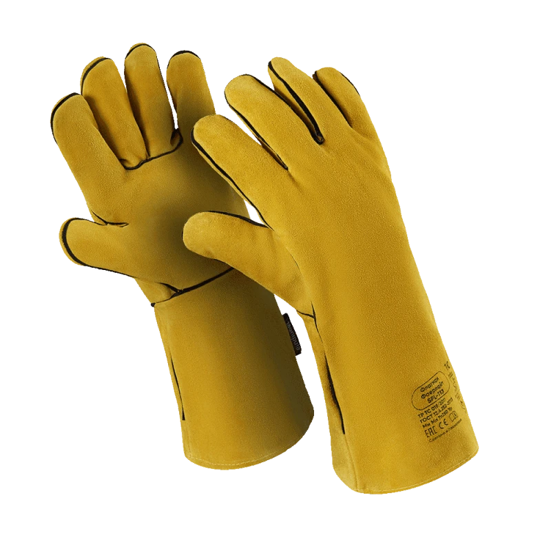 Краги ФЛАГМАН ФАЕРЛАЙТ (TG-691), спилок, интерлок/флис, нить Kevlar®, до 250°С, 380 мм Пер 722