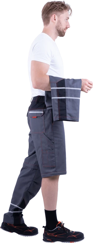 Брюки мужские ХАЙ-ТЕК от механических воздействий и ОПЗ, серый/красный/черный Брю 719