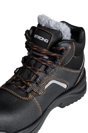Ботинки STRONG (Стронг) с КП иск.мех, кожаные ПУ/ПУ