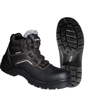 Ботинки STRONG (Стронг) с КП иск.мех, кожаные ПУ/ПУ