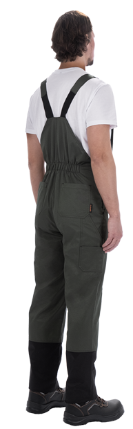 Костюм мужской ТЕХНИК 2 от механических воздействий и ОПЗ (куртка, полукомбинезон), темно-зелёный/черный Кос 053