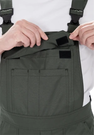 Костюм мужской ТЕХНИК 2 от механических воздействий и ОПЗ (куртка, полукомбинезон), темно-зелёный/черный Кос 053