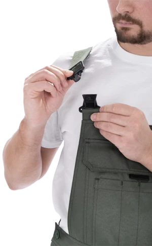 Костюм мужской ТЕХНИК 2 от механических воздействий и ОПЗ (куртка, полукомбинезон), темно-зелёный/черный Кос 053