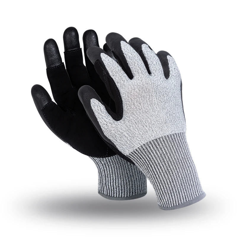 Перчатки СТИЛКАТ СПЛИТ (MG-492), Armorcut Technology, нитрил частичный, спилок, оверлок Пер 779