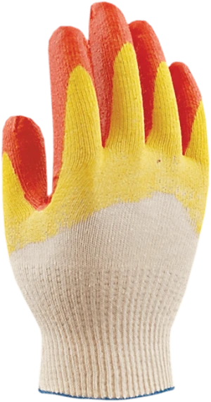 Перчатки ОРАНЖ, х/б с 2-м латексом Пер 020