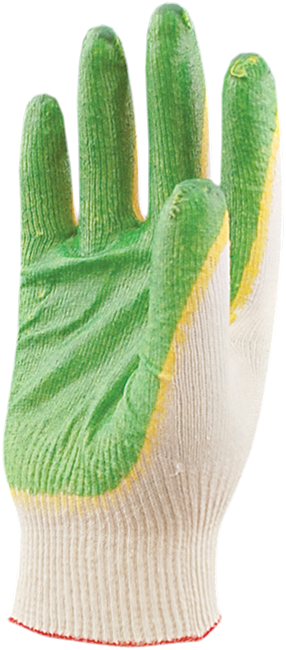 Перчатки ГРИН, х/б с 2-м латексом Пер 021