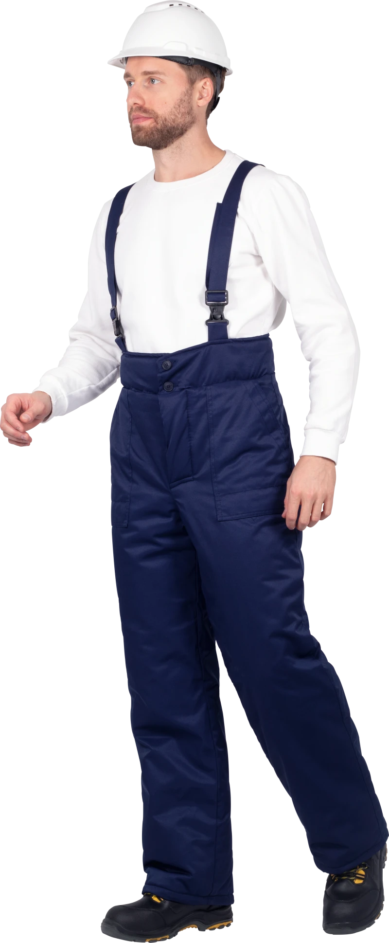 Костюм мужской СПЕЦ от пониженных температур воздуха, механических воздействий и ОПЗ (куртка, брюки), темно-синий/василёк Кос 611