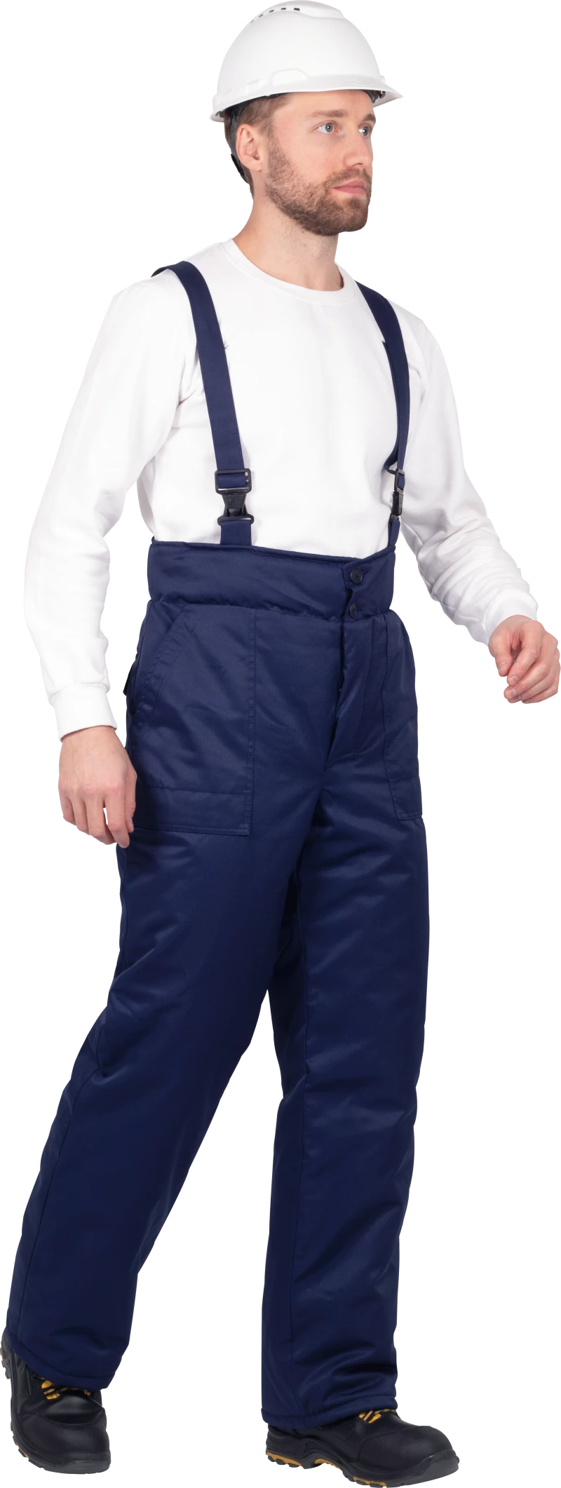 Костюм мужской СПЕЦ от пониженных температур воздуха, механических воздействий и ОПЗ (куртка, брюки), темно-синий/василёк Кос 611