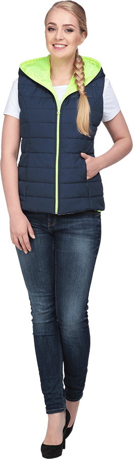Жилет женский ФЬЮЖЕН утепленный, темно-синий Жил 644