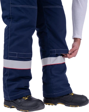 Костюм мужской НАДЫМ от пониженных температур воздуха и ветра, механических воздействий и ОПЗ (куртка, полукомбинезон), темно-синий/серый Кос 694