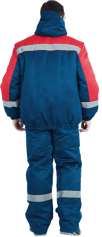 Костюм БАЙКАЛ зимний, т/синий- красный Кос 311