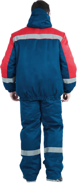 Костюм БАЙКАЛ зимний, т/синий- красный Кос 311