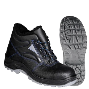 Ботинки СОЮЗНИК с МП иск. мех, кожаные ПУ/ТПУ, МБС