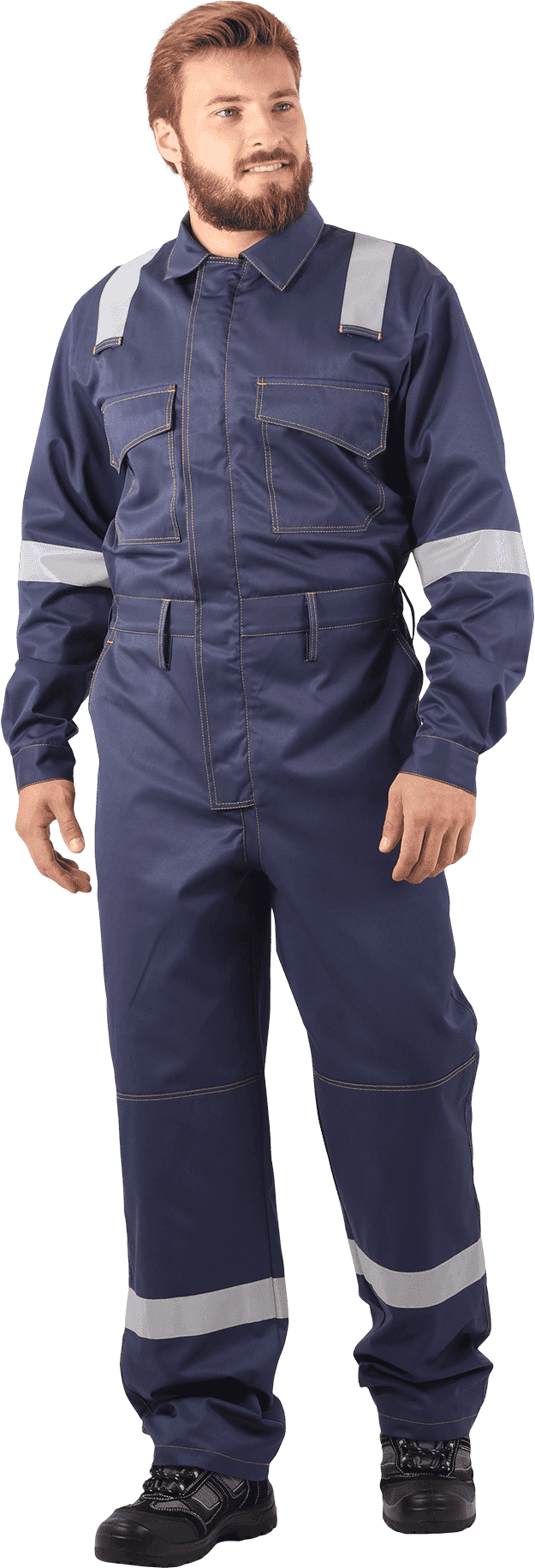 Комбинезон мужской ПИЛОТ от механических воздействий и ОПЗ, темно-синий