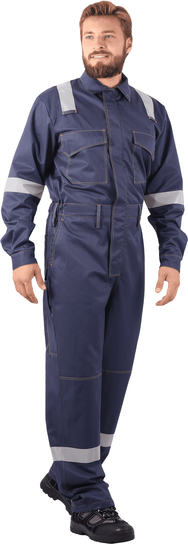 Комбинезон мужской ПИЛОТ от механических воздействий и ОПЗ, темно-синий