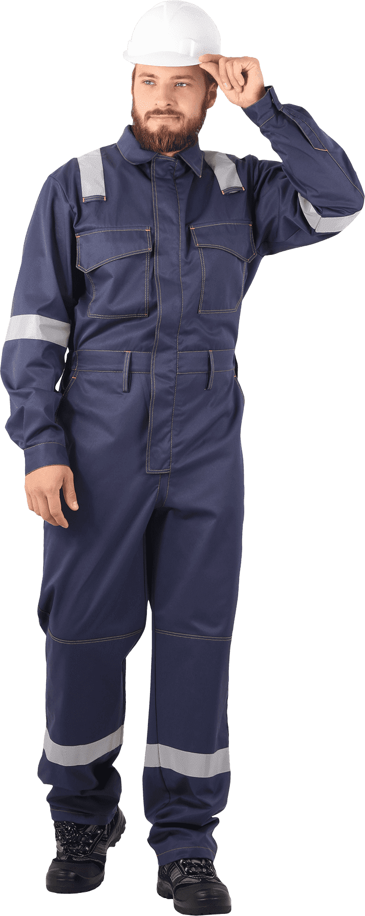 Комбинезон мужской ПИЛОТ от механических воздействий и ОПЗ, темно-синий