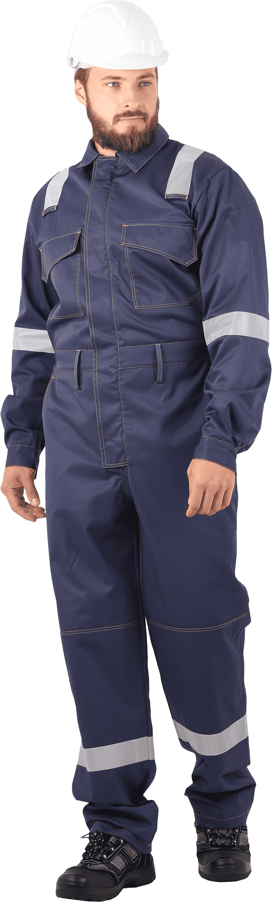 Комбинезон мужской ПИЛОТ от механических воздействий и ОПЗ, темно-синий