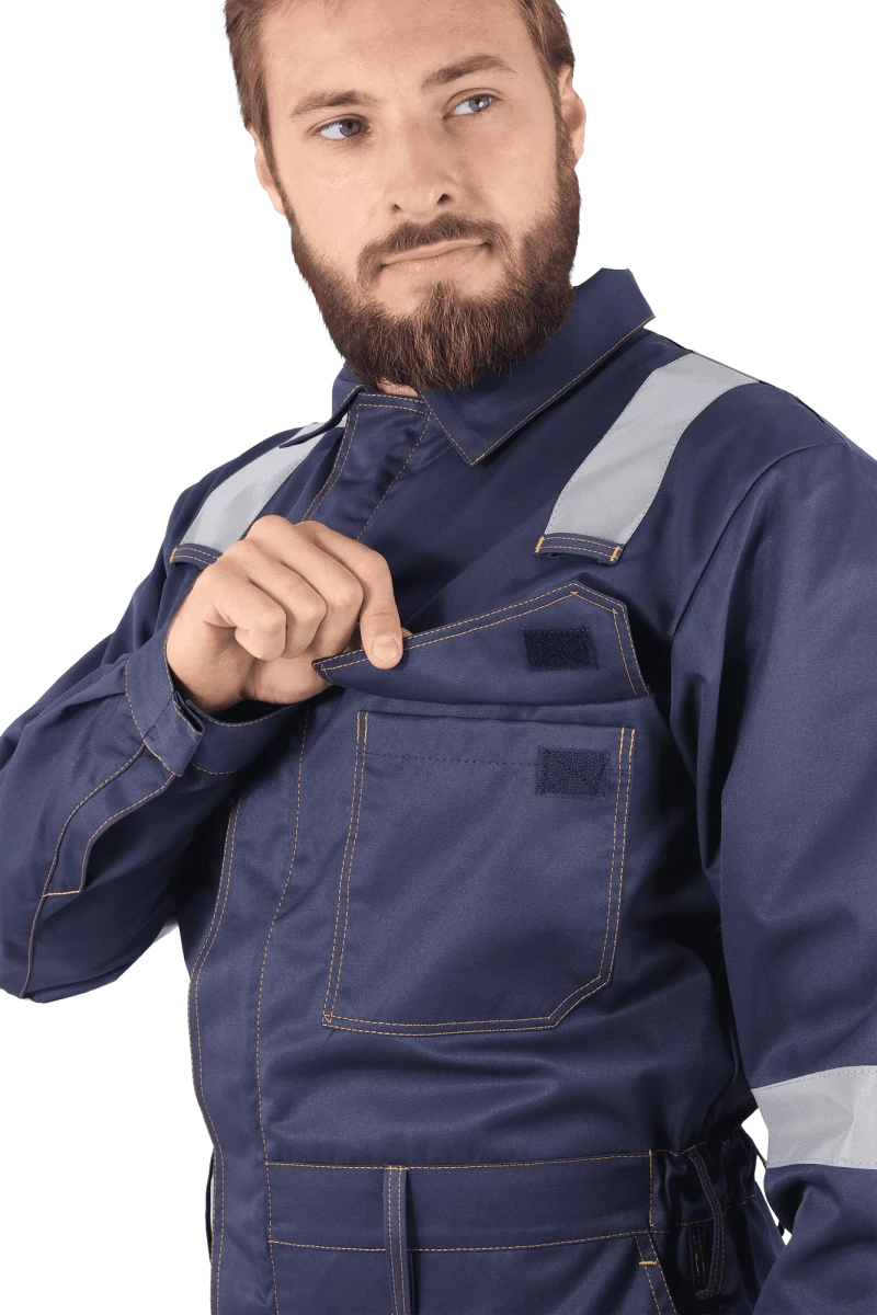 Комбинезон мужской ПИЛОТ от механических воздействий и ОПЗ, темно-синий